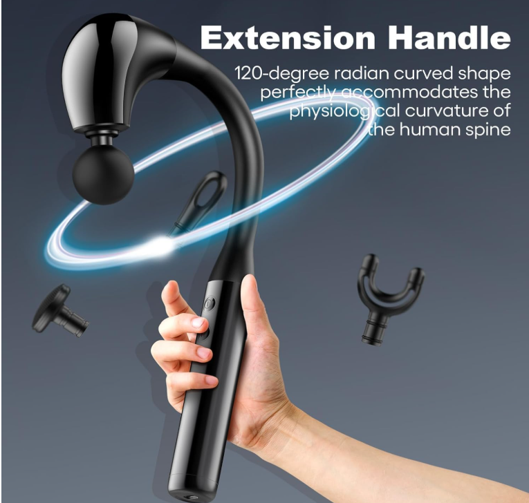 Ergonomic Massage Gun for Back & Body