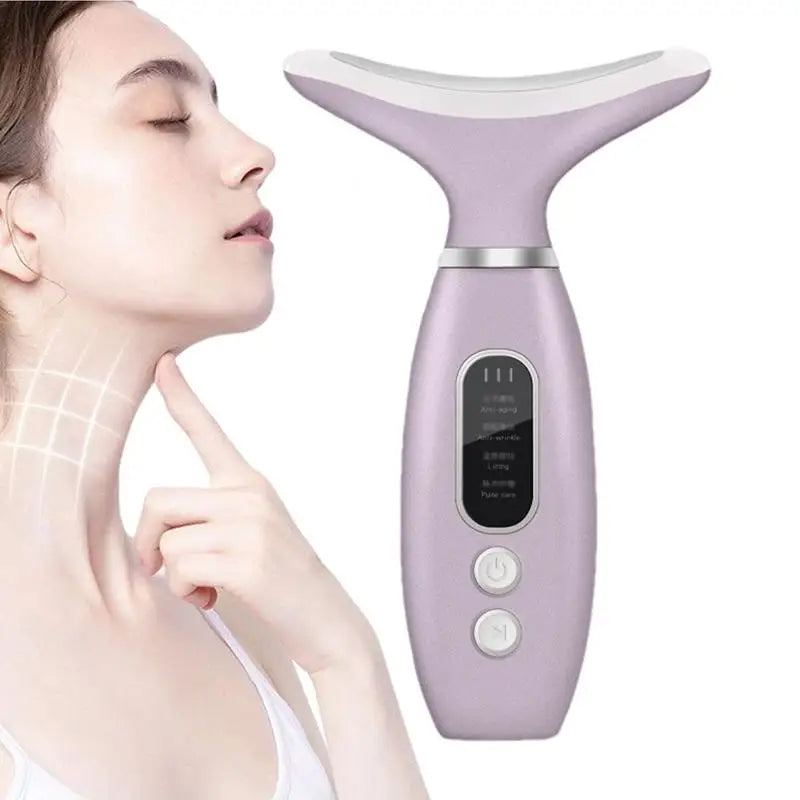 Anti-Wrinkle Face & Neck Massager with LED Therapy